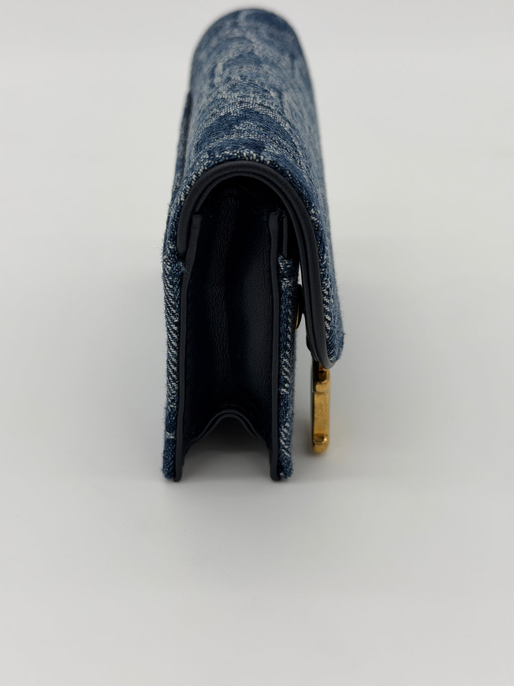 Christian Dior Saddle Bloom Denim Cardholder