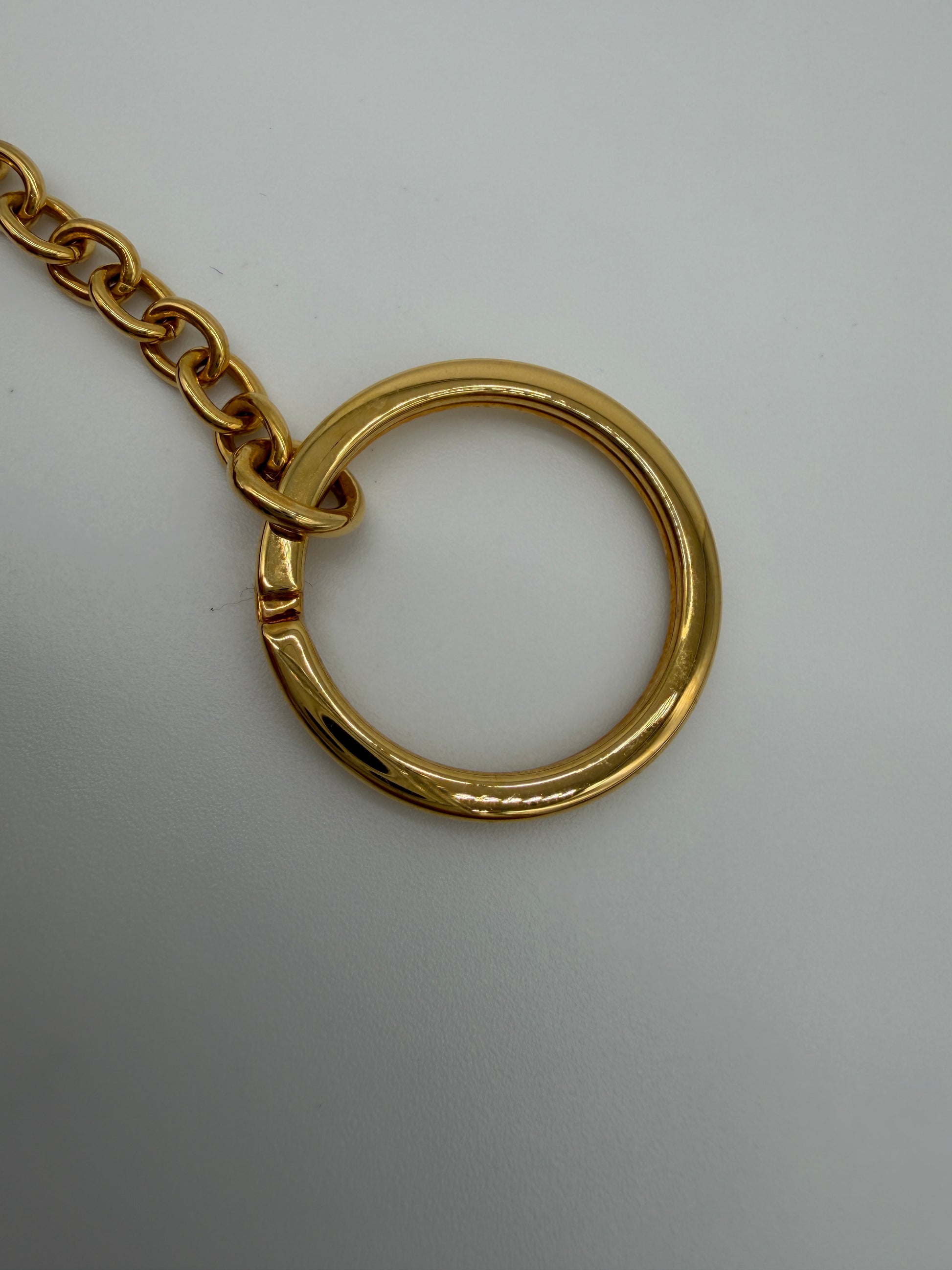 Prada Saffiano Zip Around Keyholder