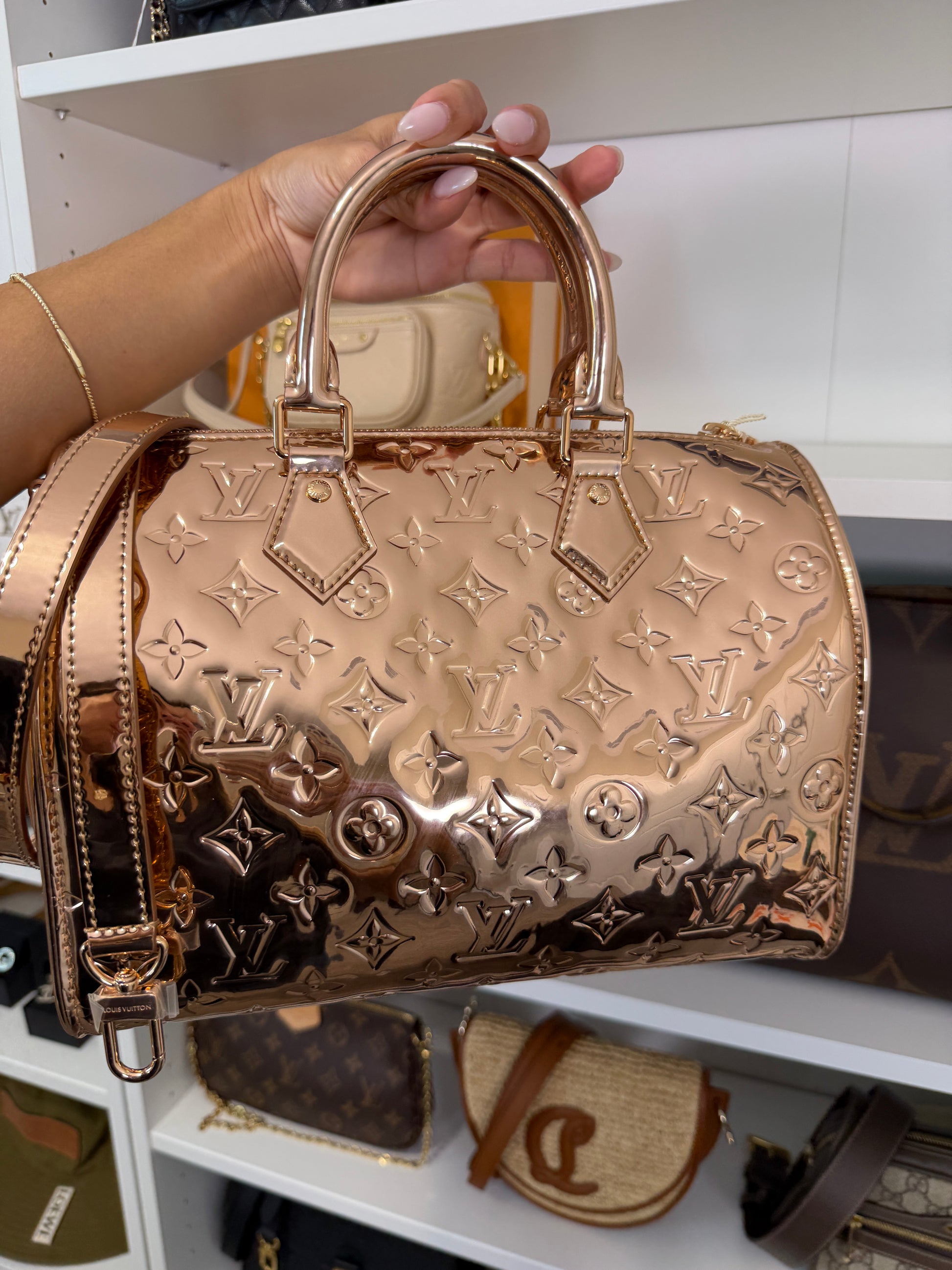 Louis Vuitton Mirror Copper Speedy Bandouliere 25 Ski Collection