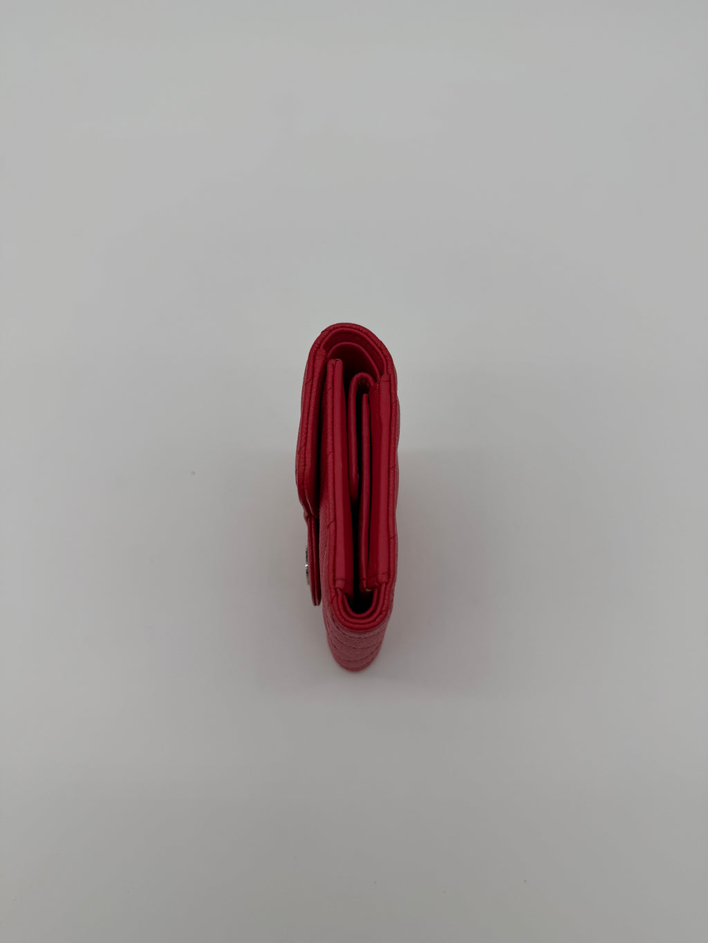 Chanel Chevron Red Flap Wallet