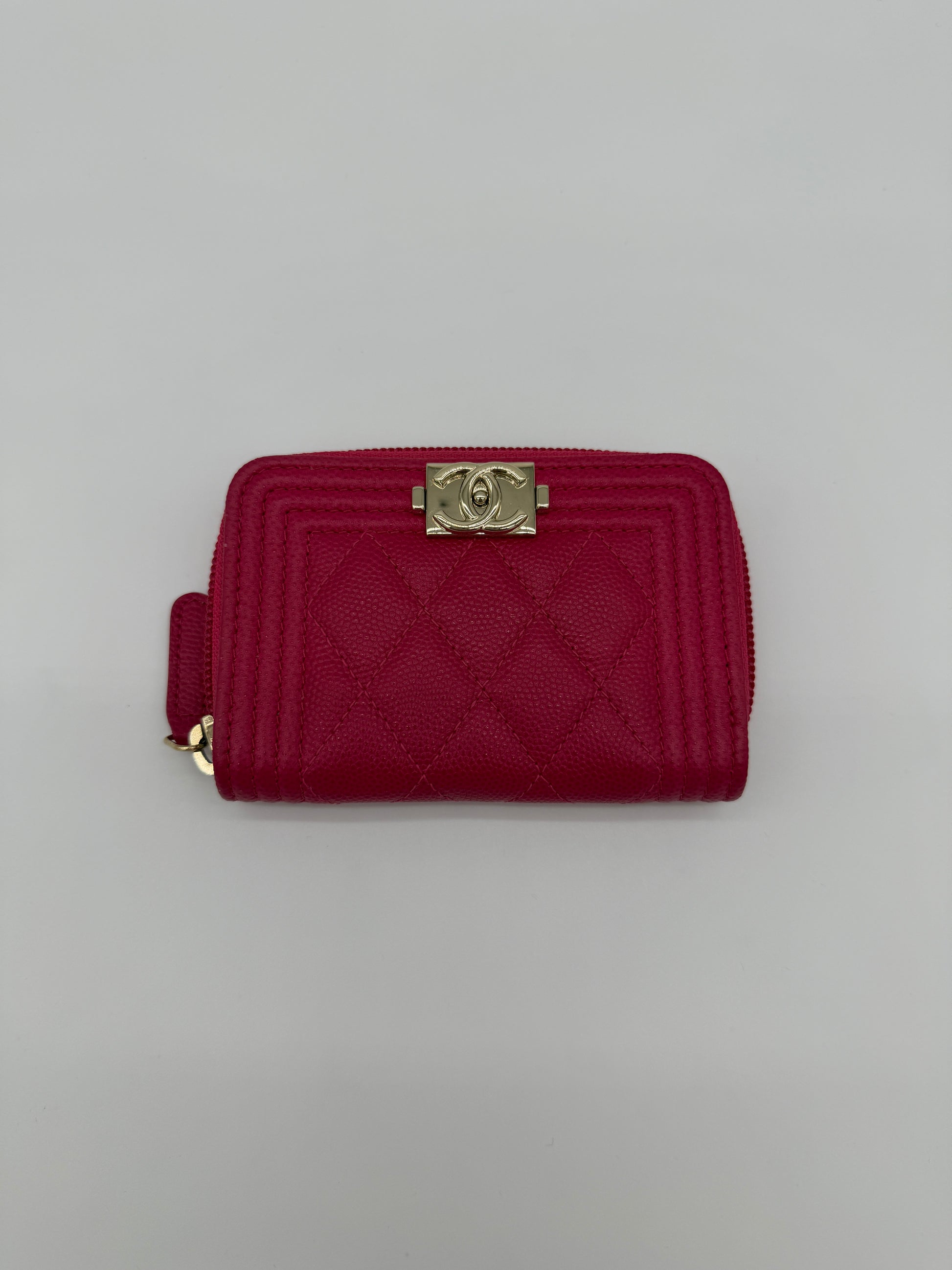 Chanel Caviar Boy Pink Wallet