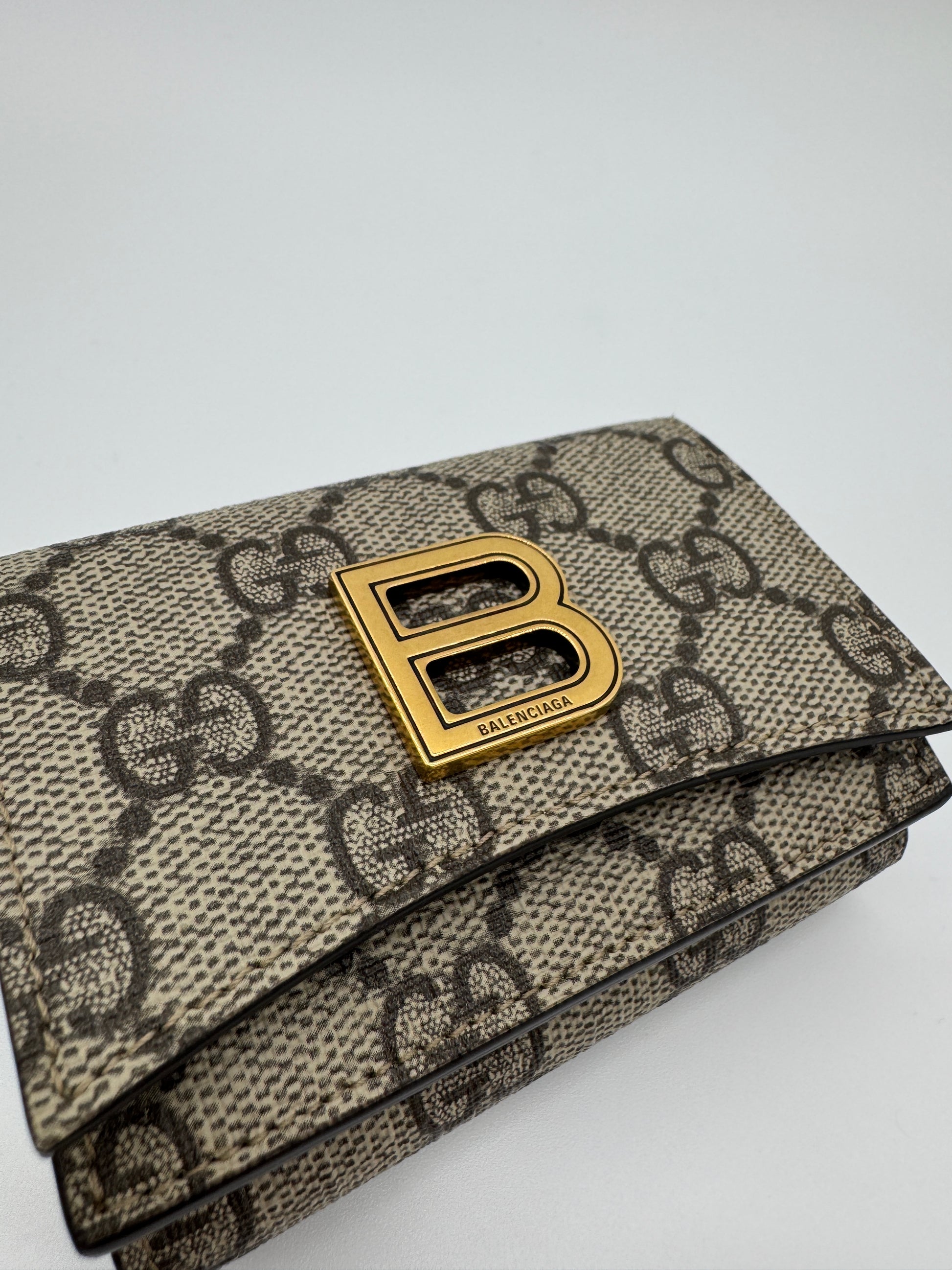 Gucci x Balenciaga The Hacker Project Trifold Wallet GG Coated Canvas
