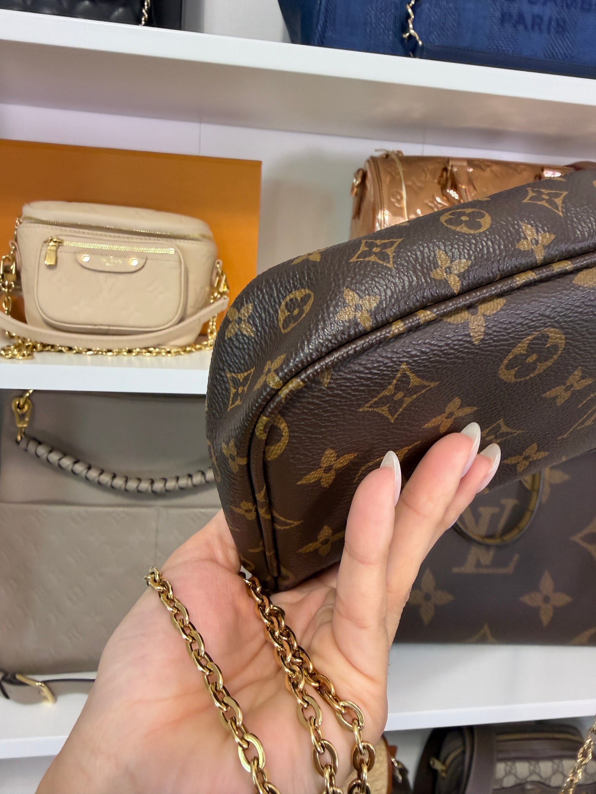 Louis Vuitton Monogram Pochette with Chain