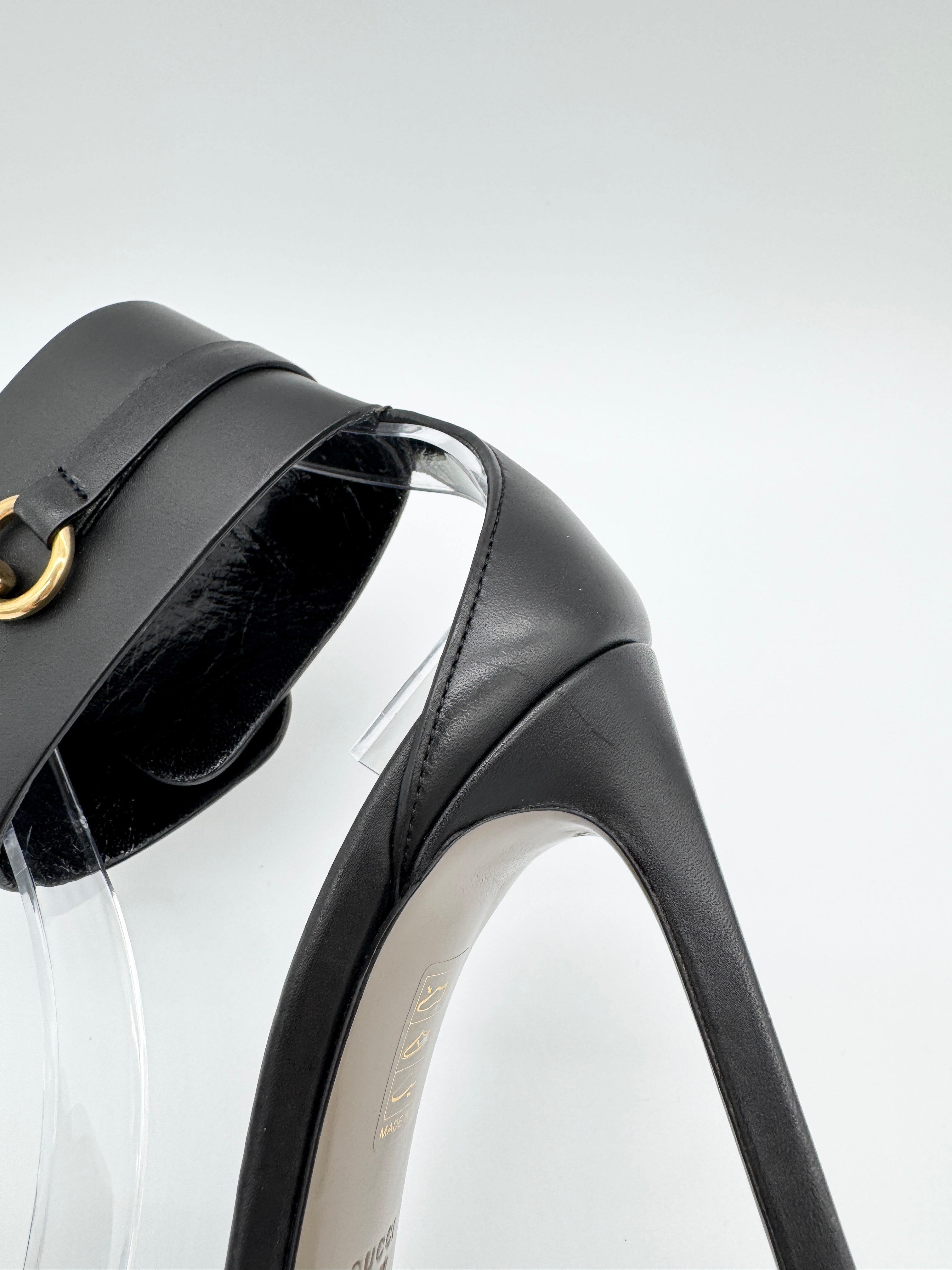 Gucci Ursula Ankle Strap Horsebit Heels