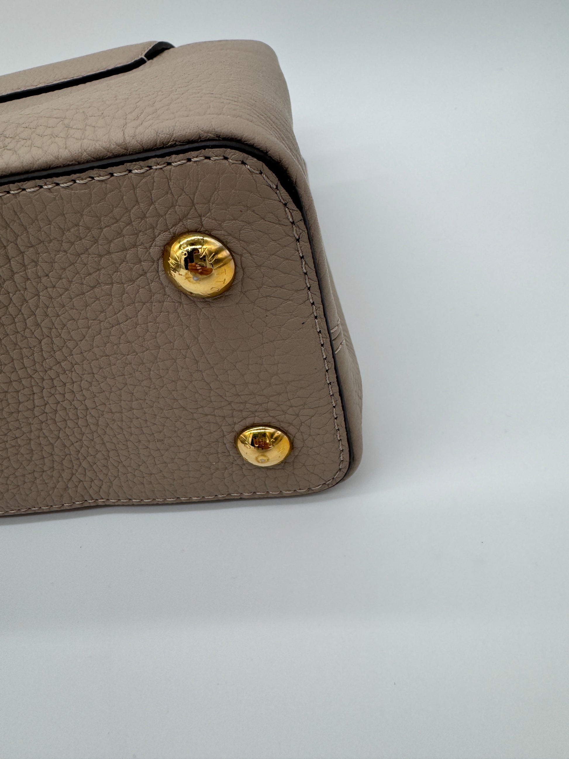 Louis Vuitton Capucines PM Taurillon Galet Leather & Python