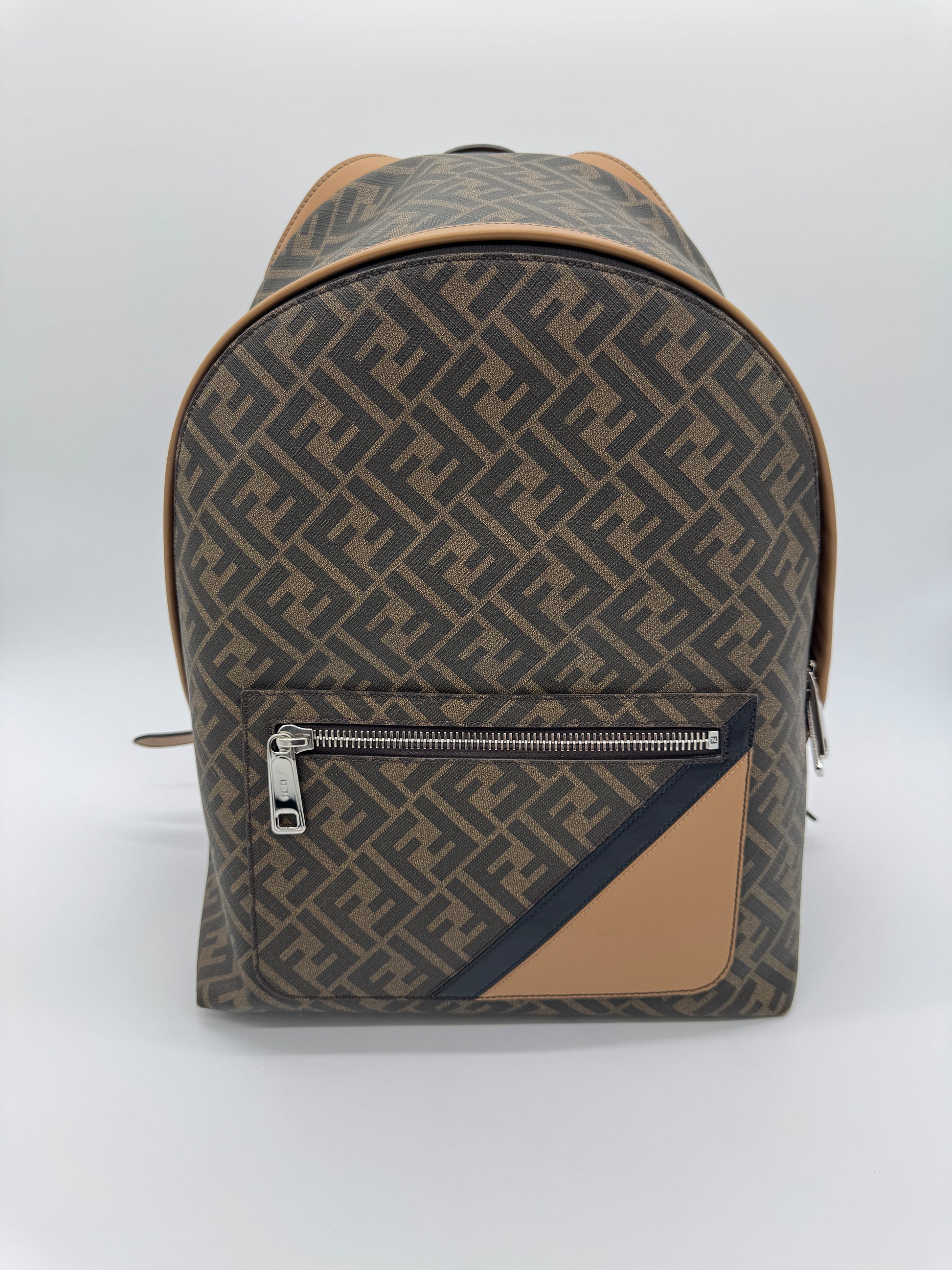 Fendi Diagonal Chiodo Medium Backpack