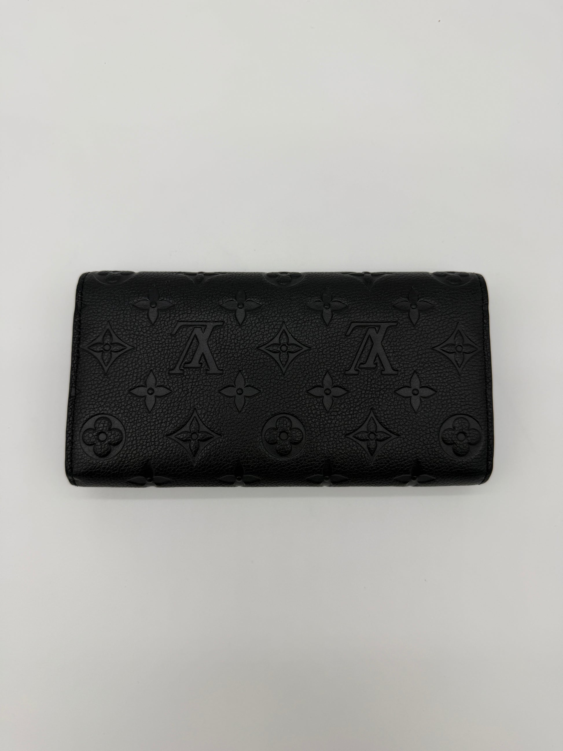 Louis Vuitton Black Empreinte Sarah Wallet