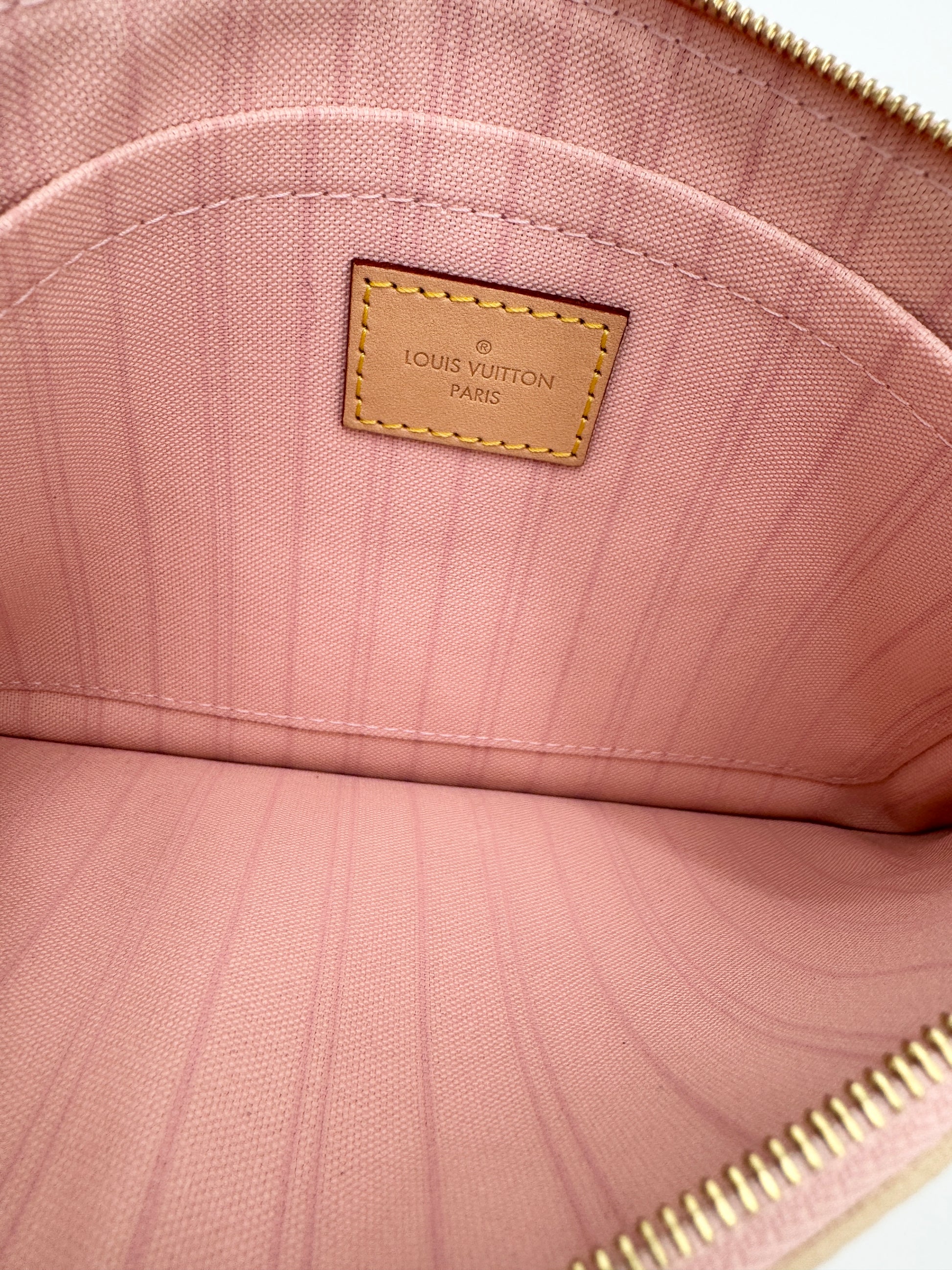 Louis Vuitton Neverfull Pochette MM/GM Damier Azur
