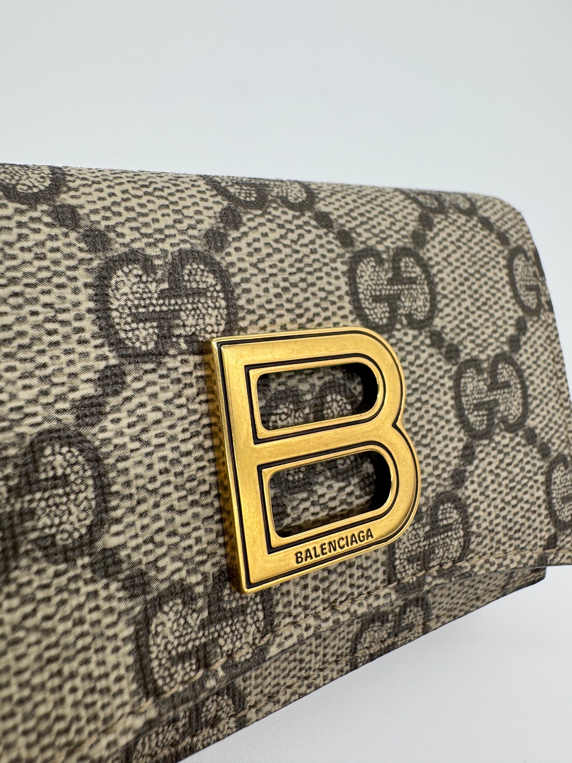 Gucci x Balenciaga The Hacker Project Trifold Wallet GG Coated Canvas