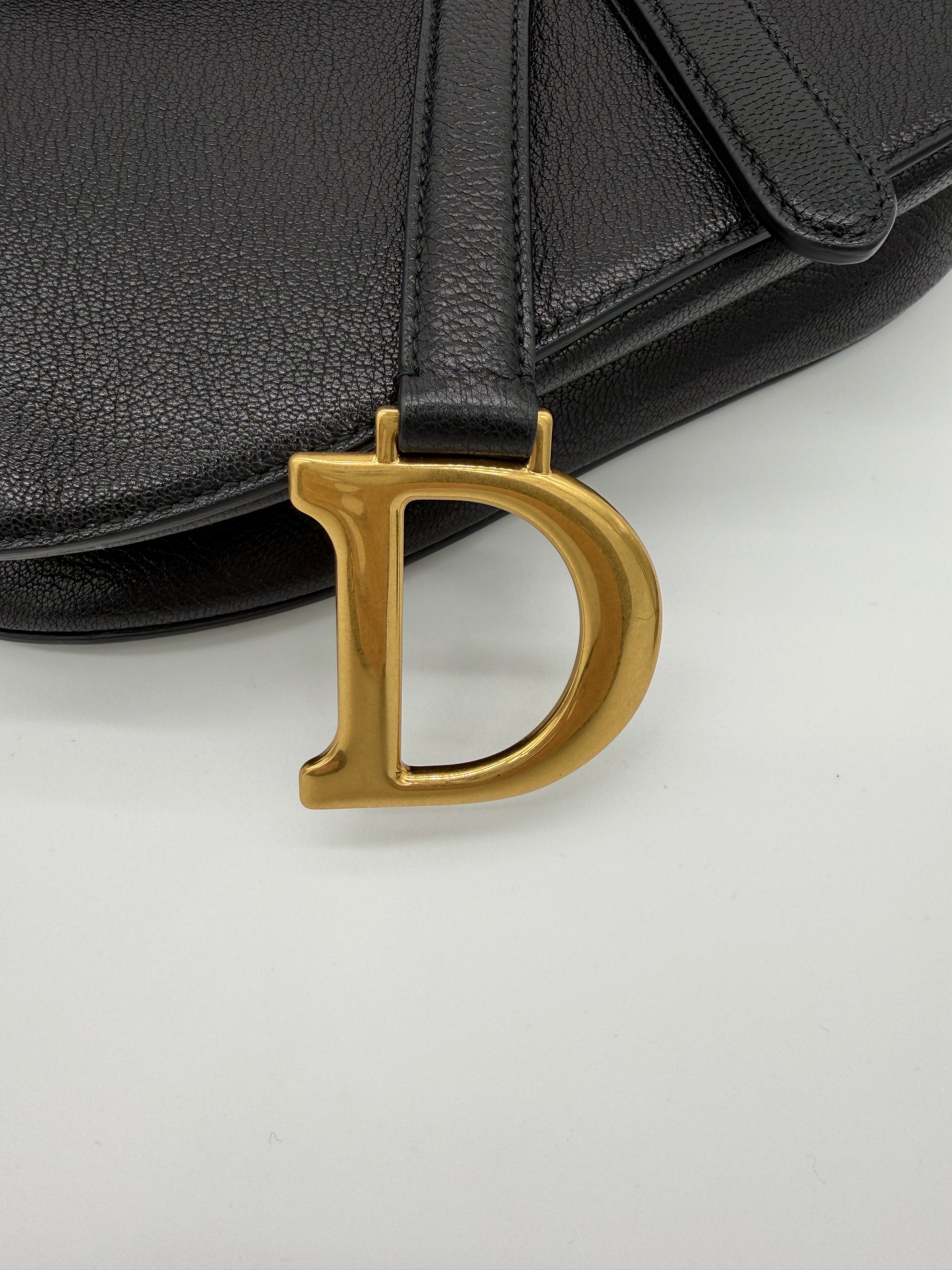 Christian Dior Black Saddle Bag