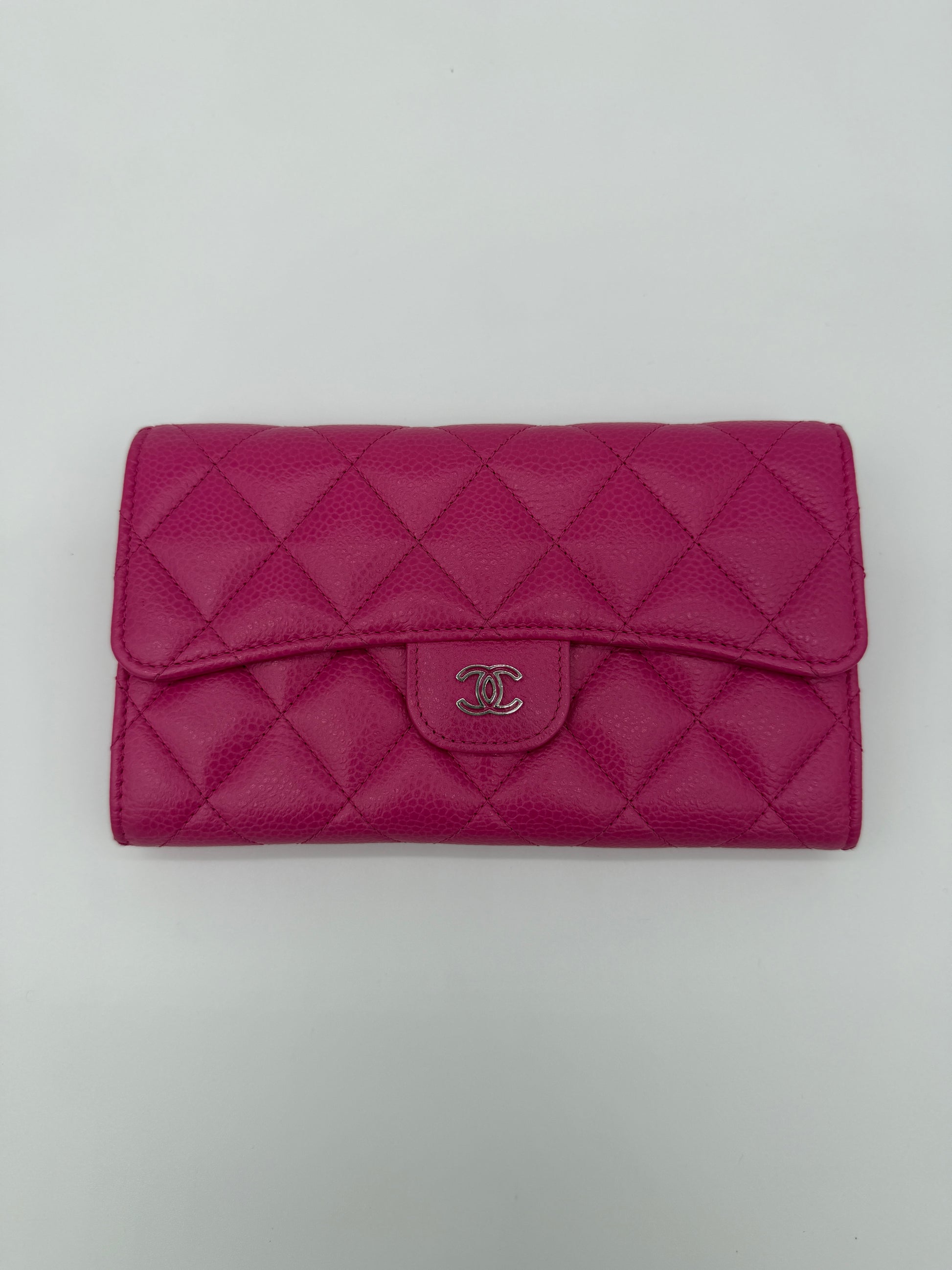 Chanel Pink Caviar Large Flap Wallet