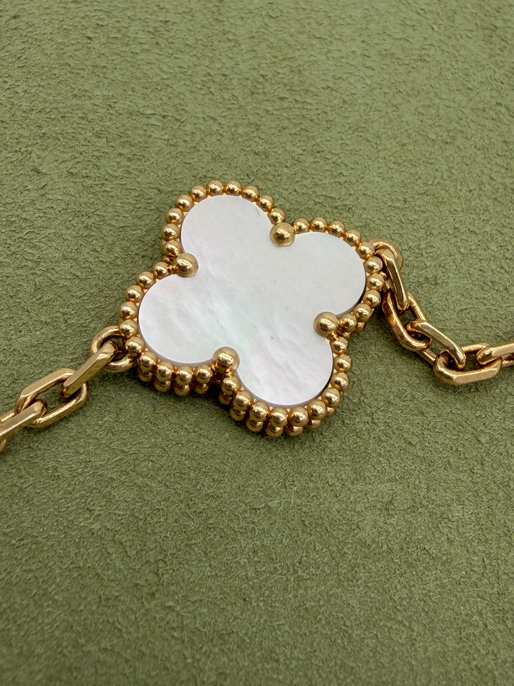 Van Cleef & Arpels Vintage Alhambra Mother of Pearl 5 Motif Bracelet