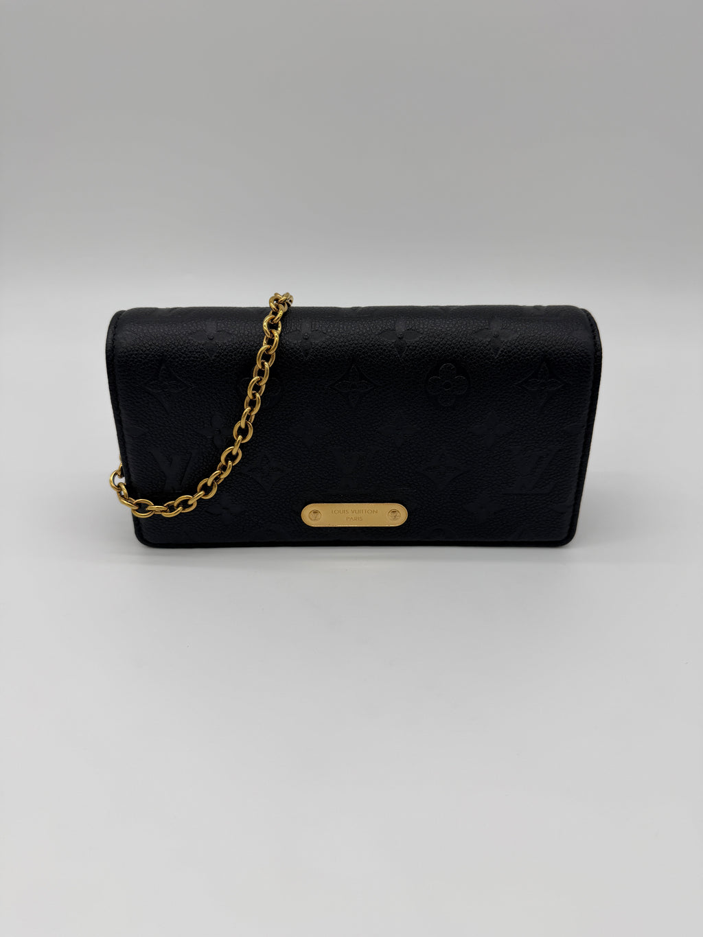 Louis Vuitton Lily Wallet on Chain Black Empreinte