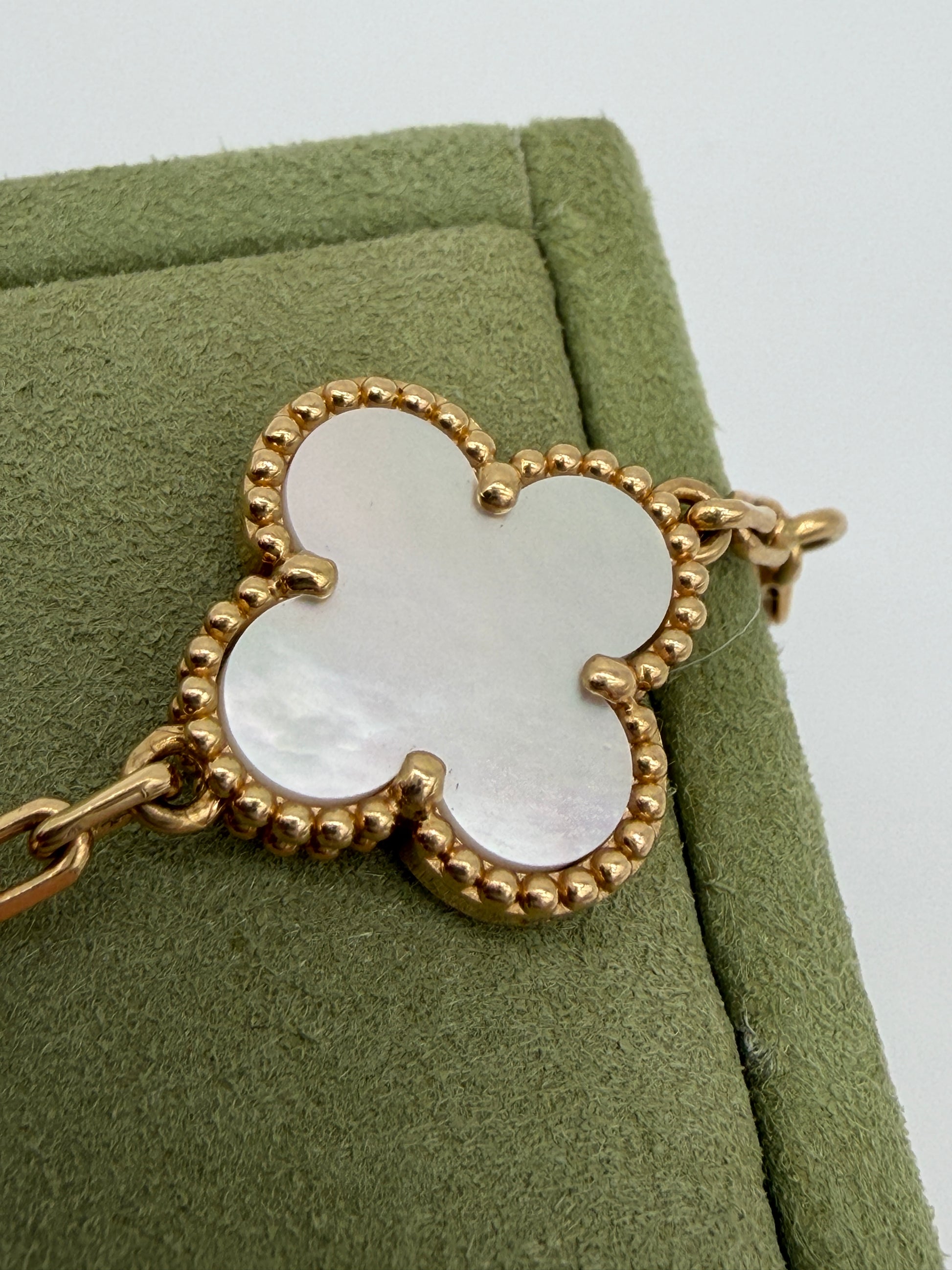 Van Cleef & Arpels Vintage Alhambra Mother of Pearl 5 Motif Bracelet