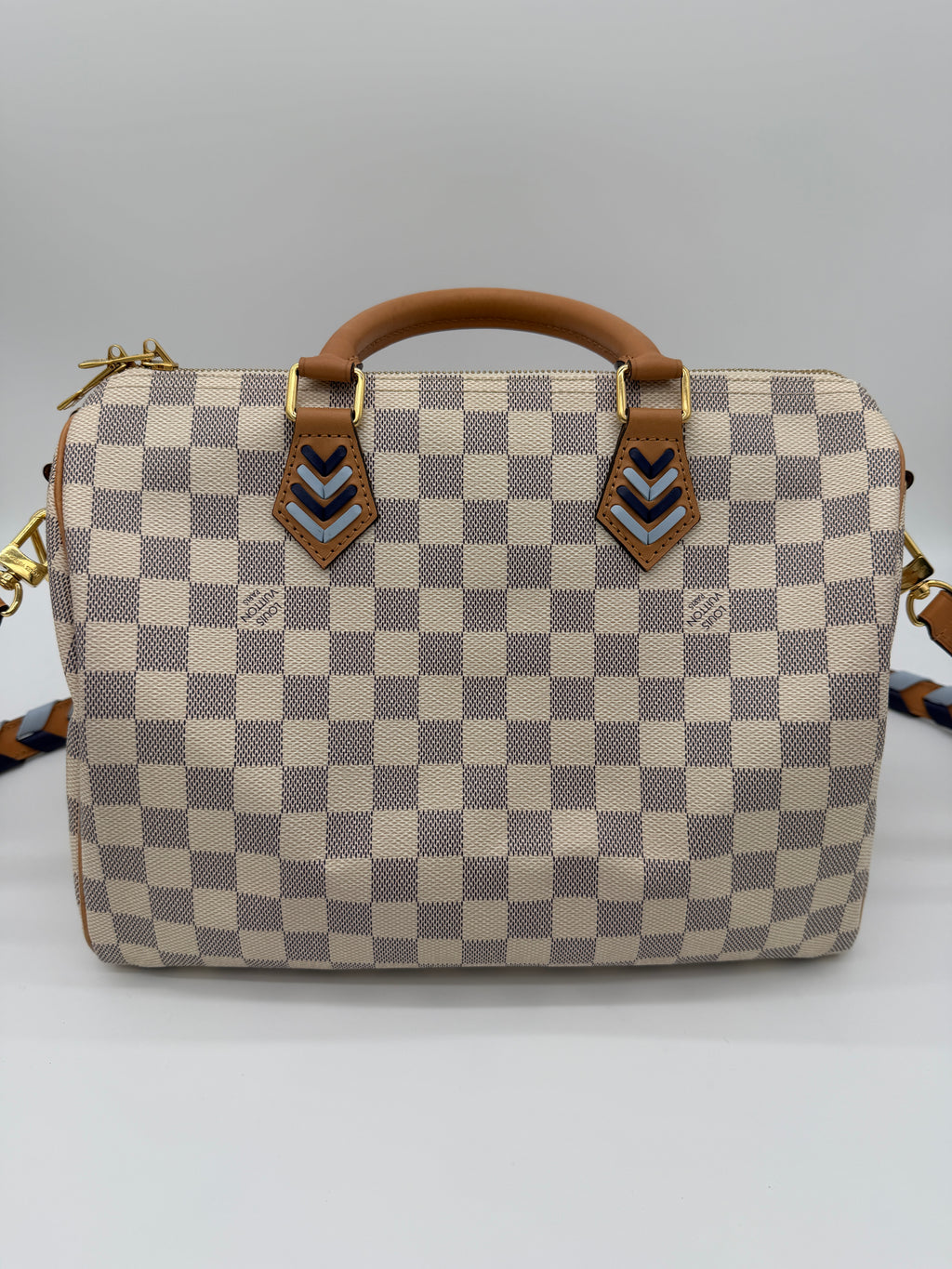 Louis Vuitton Speedy 30 Damier Azur Braided Strap