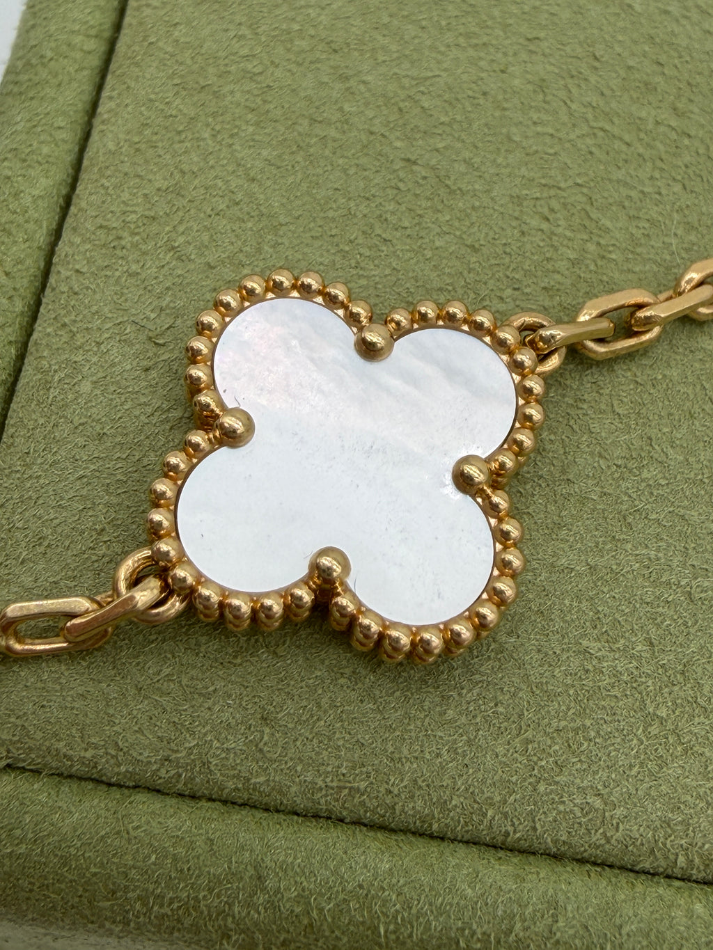 Van Cleef & Arpels Vintage Alhambra Mother of Pearl 5 Motif Bracelet