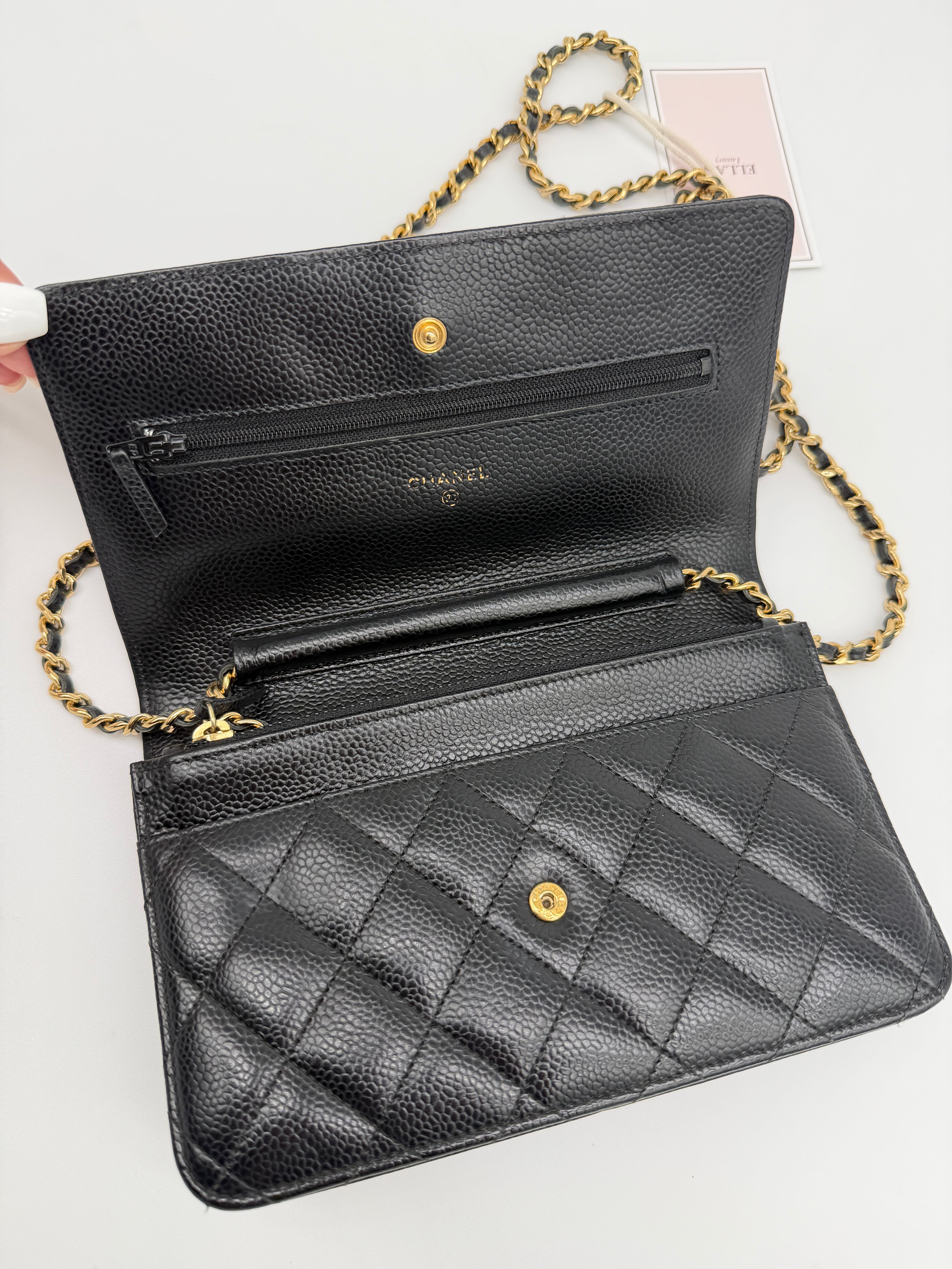 Chanel Black Caviar Wallet on Chain