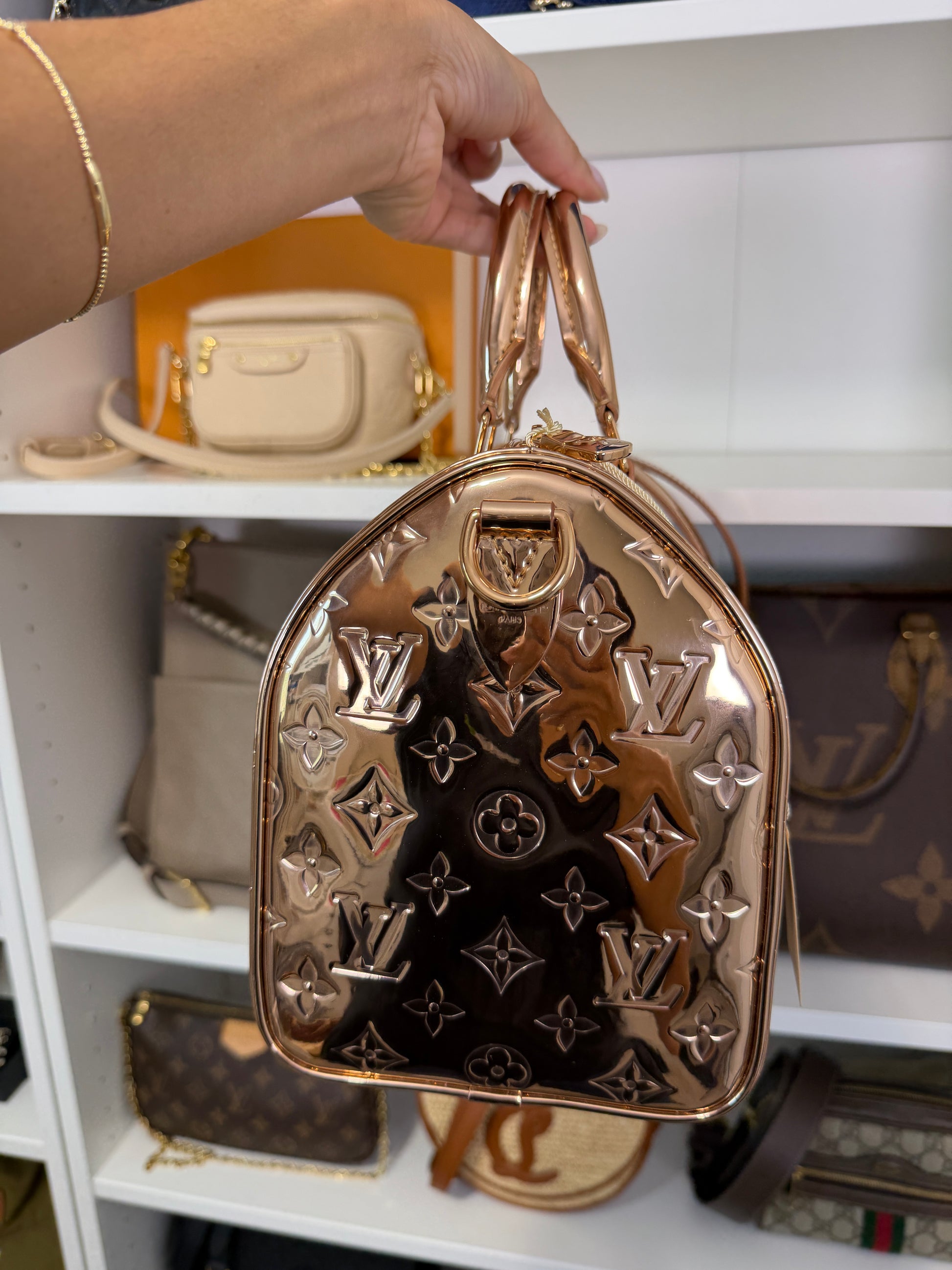 Louis Vuitton Mirror Copper Speedy Bandouliere 25 Ski Collection