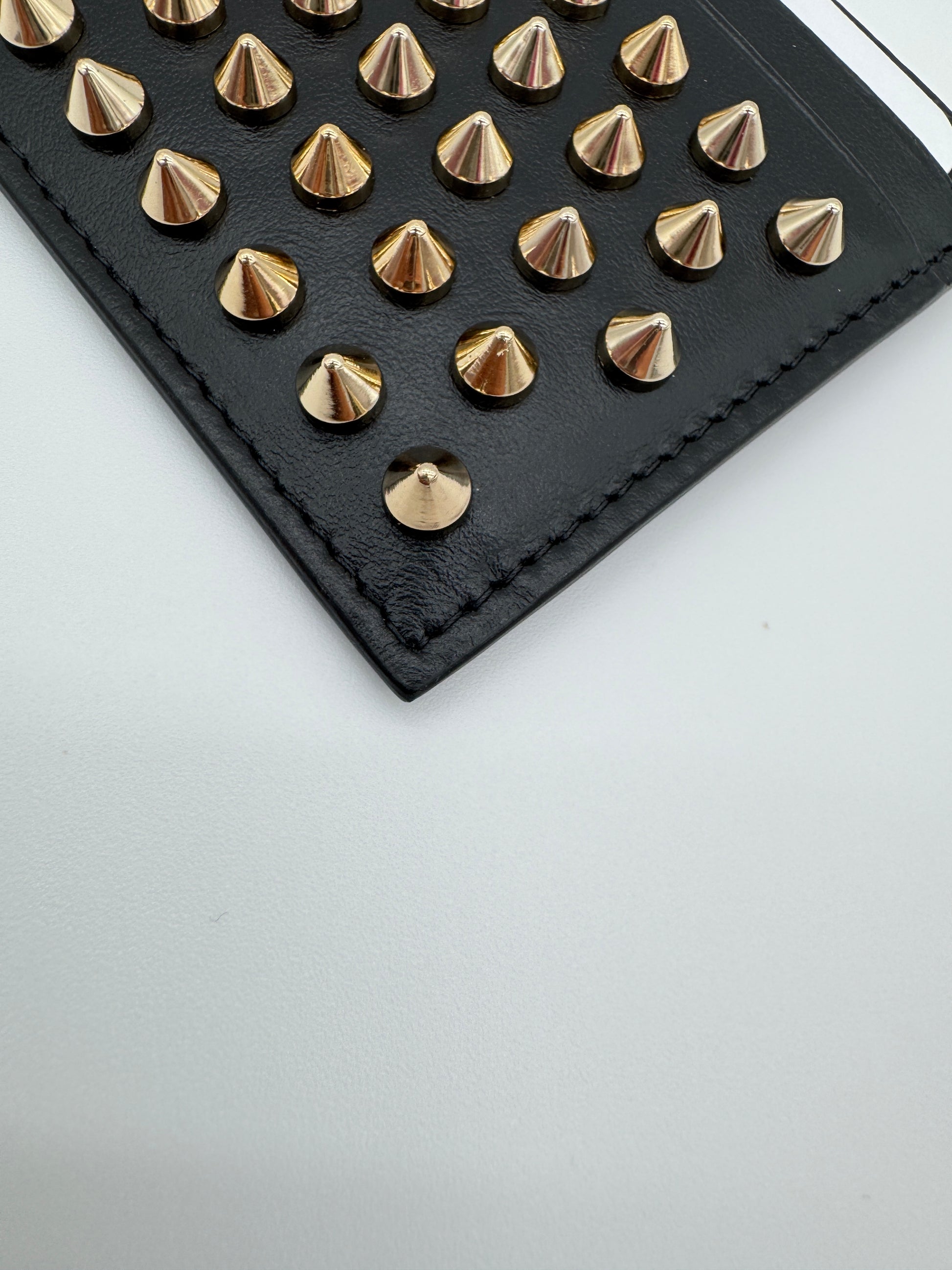 Christian Louboutin Kios Spiked Leather Cardholder