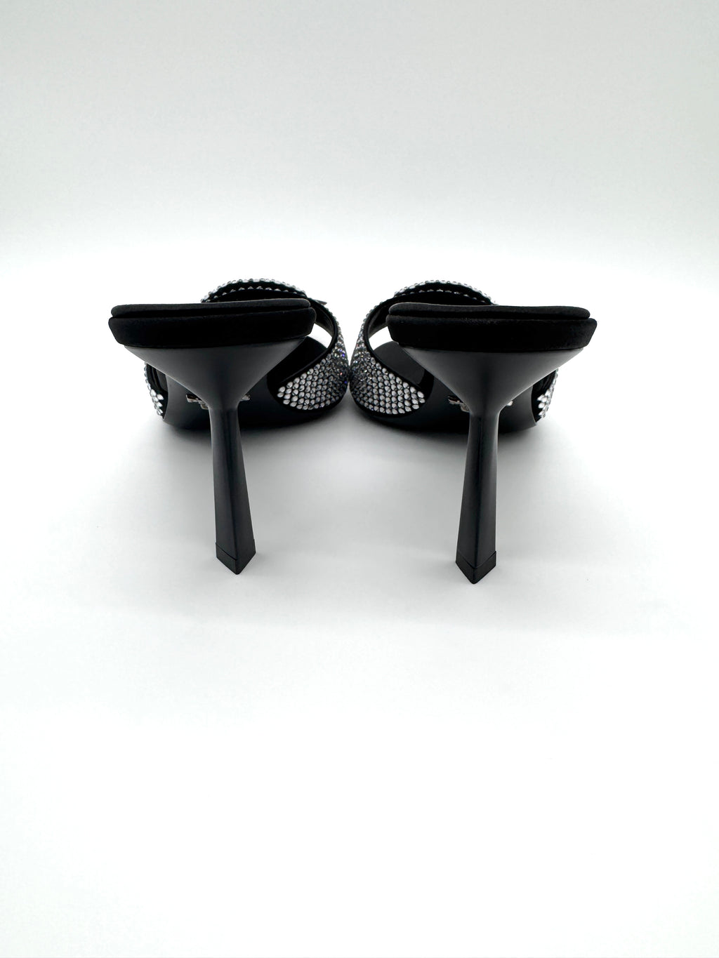 Prada Black Crystal Embellished Mules 39