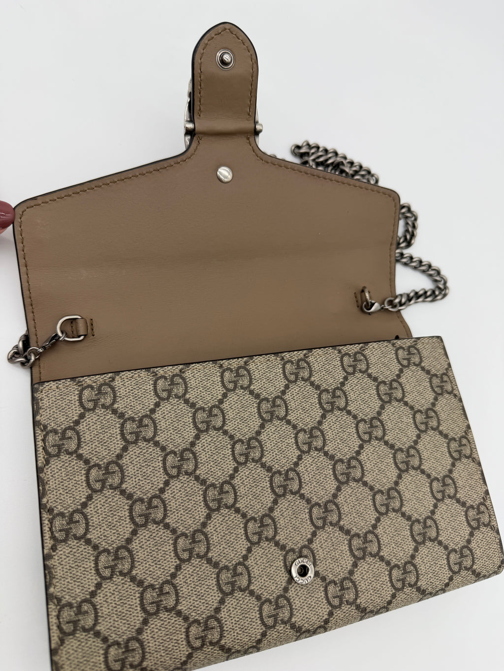 Gucci Dionysus GG Canvas Wallet on Chain