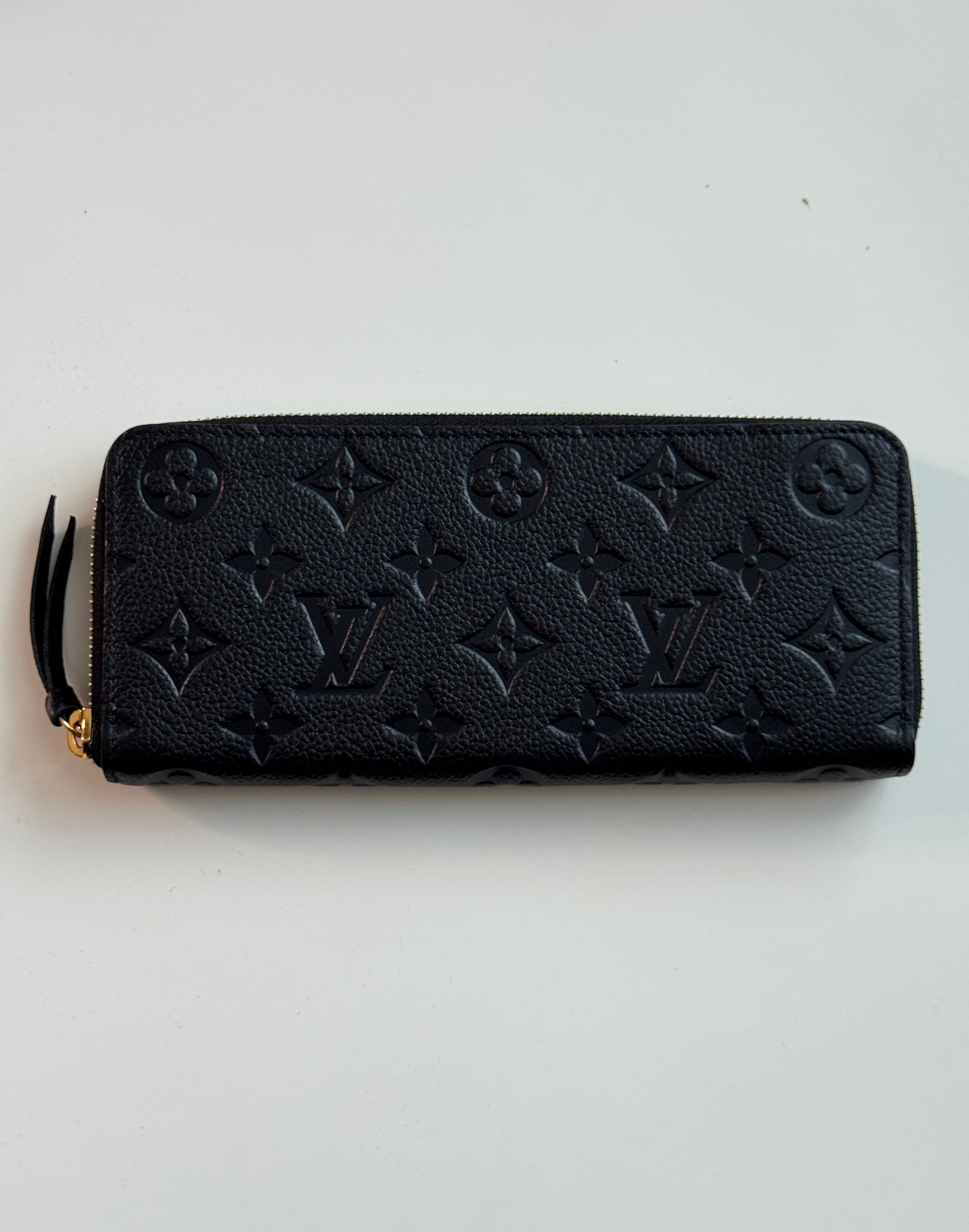 Louis Vuitton Clemence Wallet Black Empreinte