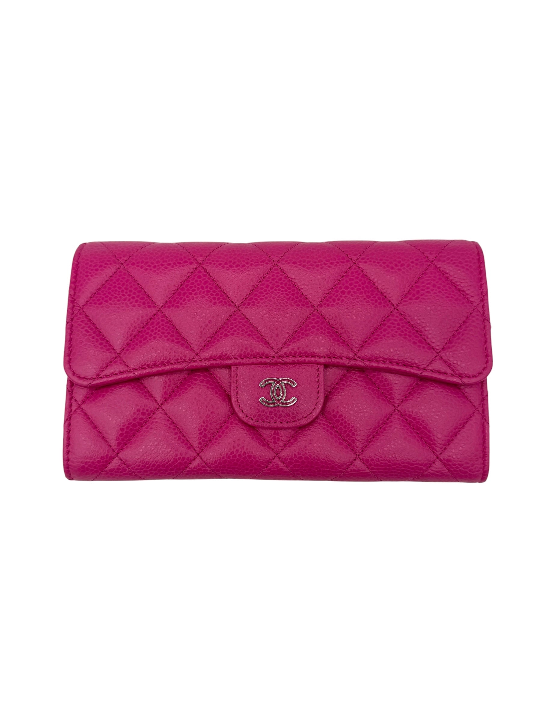Chanel Pink Caviar Large Flap Wallet