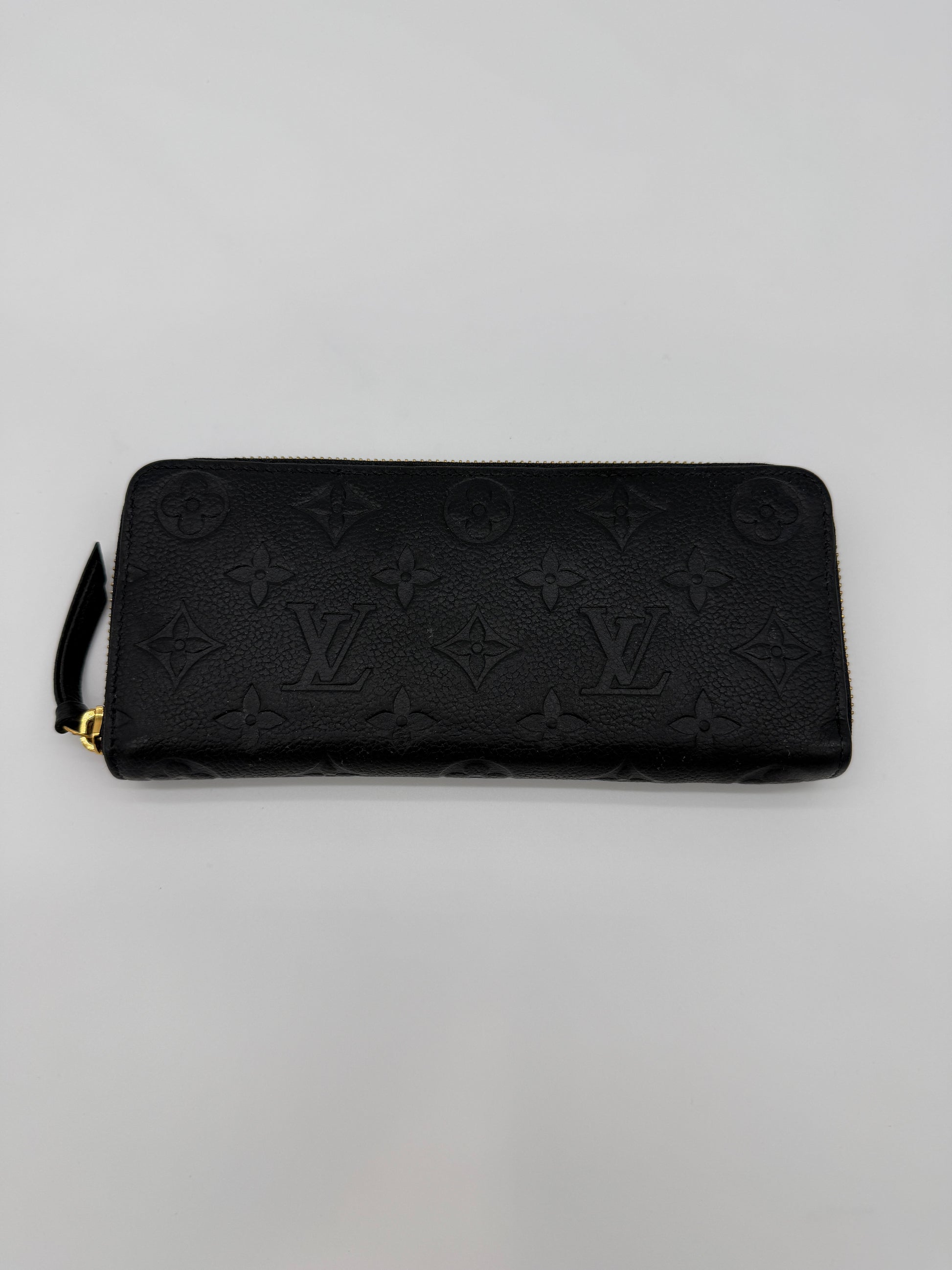 Louis Vuitton Clemence Wallet Black Empreinte