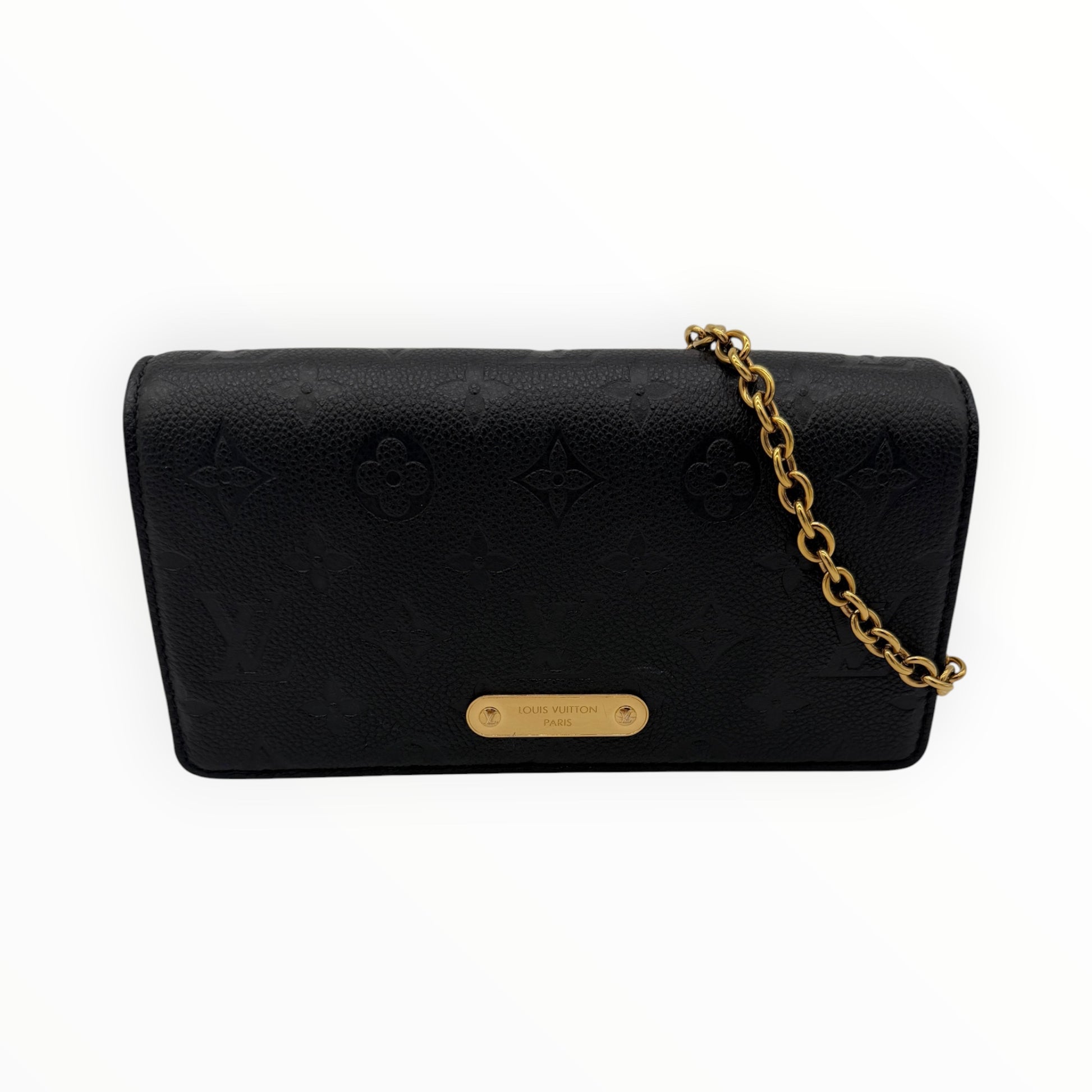 Louis Vuitton Lily Wallet on Chain Black Empreinte