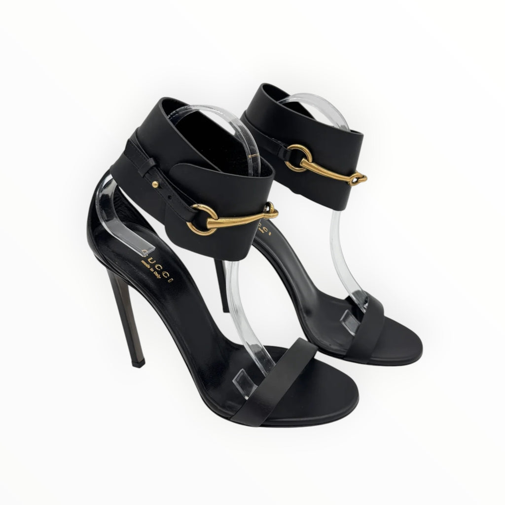 Gucci Ursula Ankle Strap Horsebit Heels