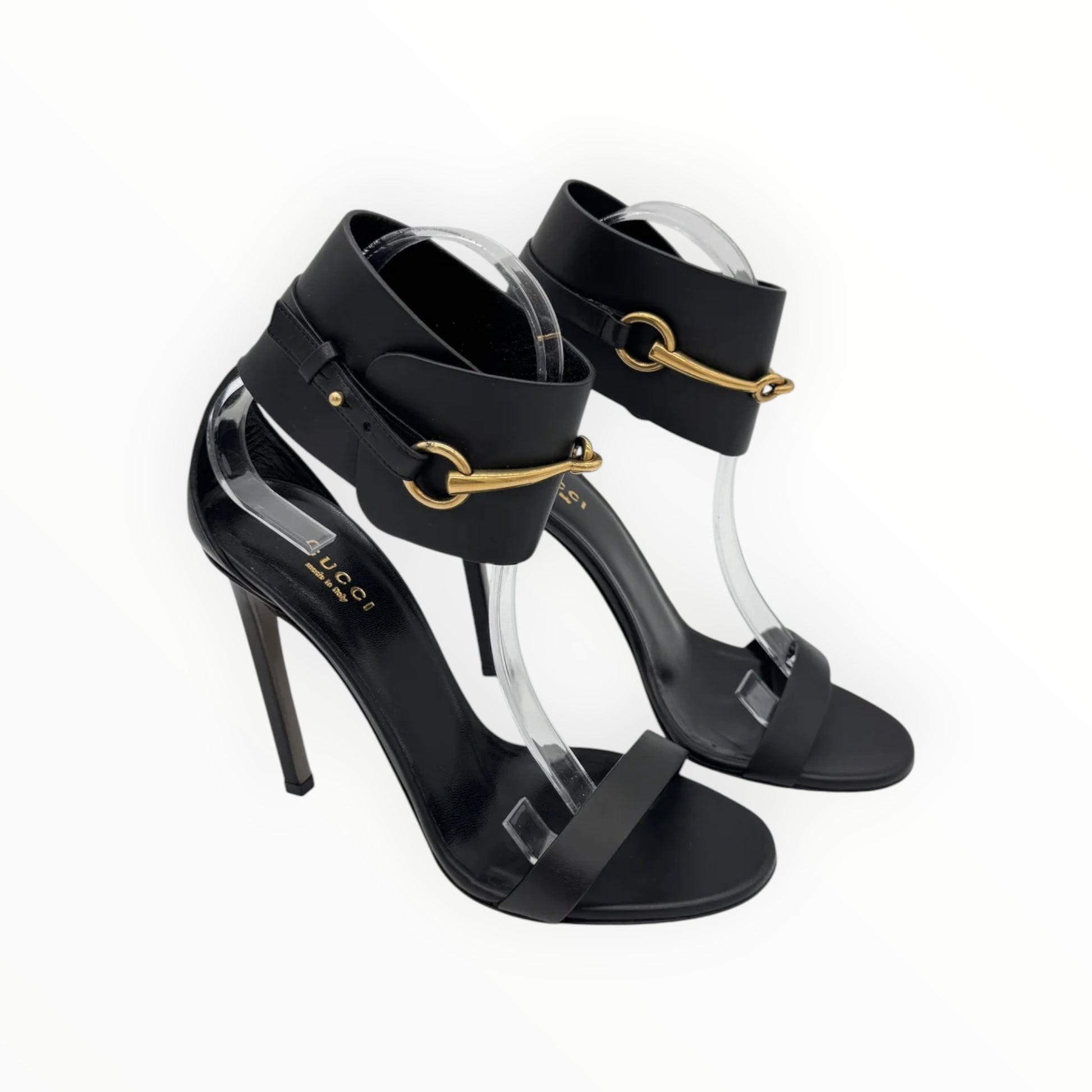 Gucci Ursula Ankle Strap Horsebit Heels
