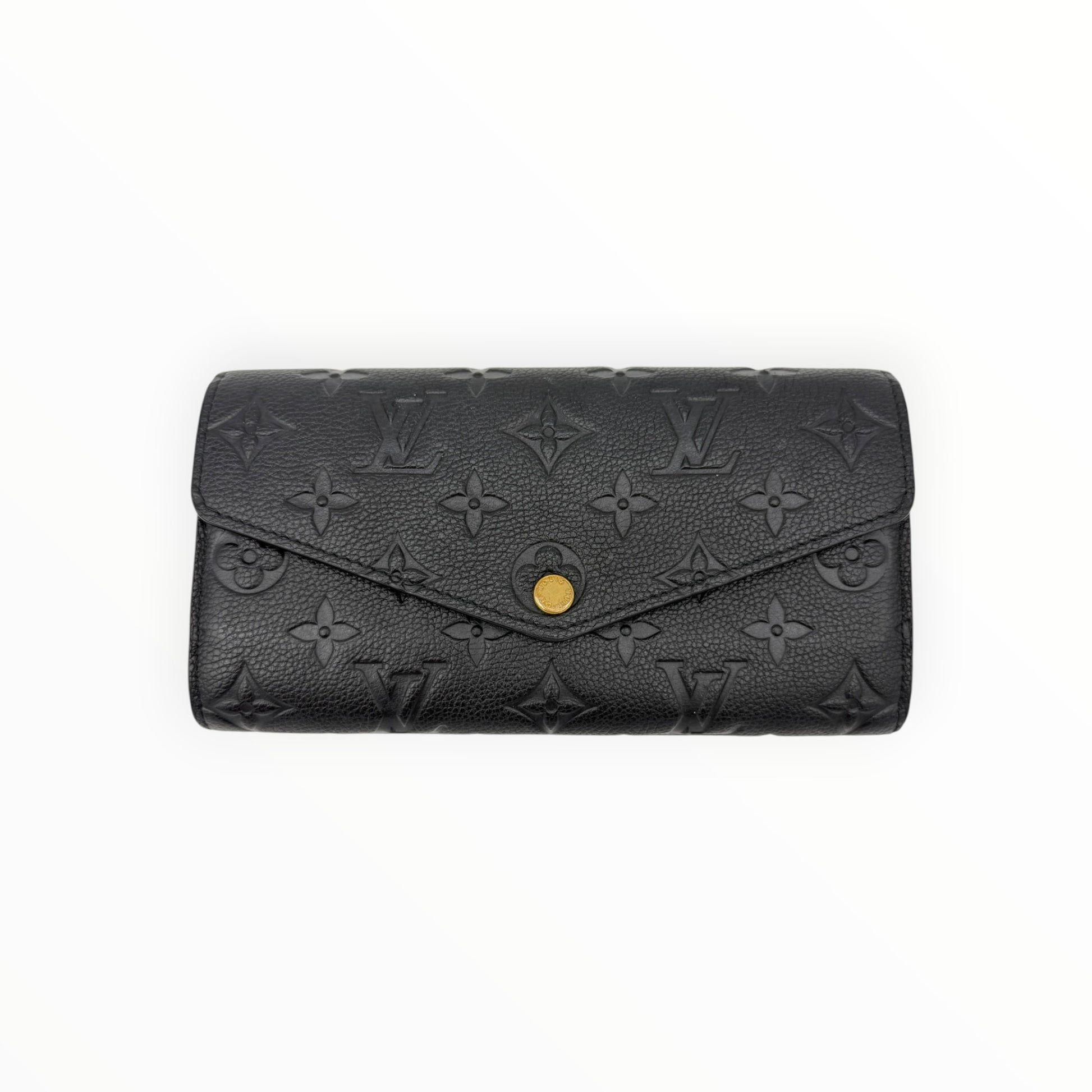 Louis Vuitton Black Empreinte Sarah Wallet