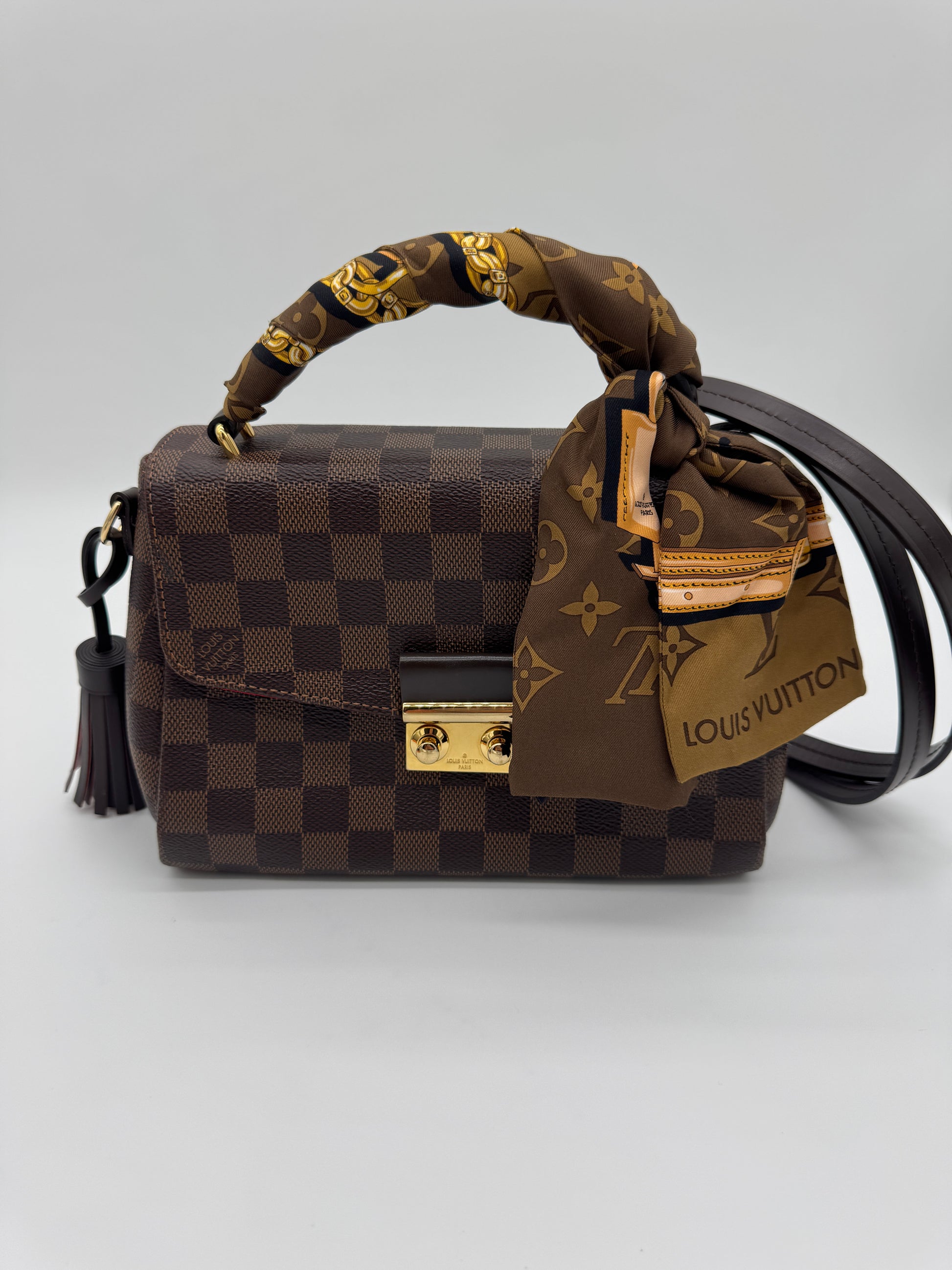Louis Vuitton Croisette Damier Ebene with Twilly