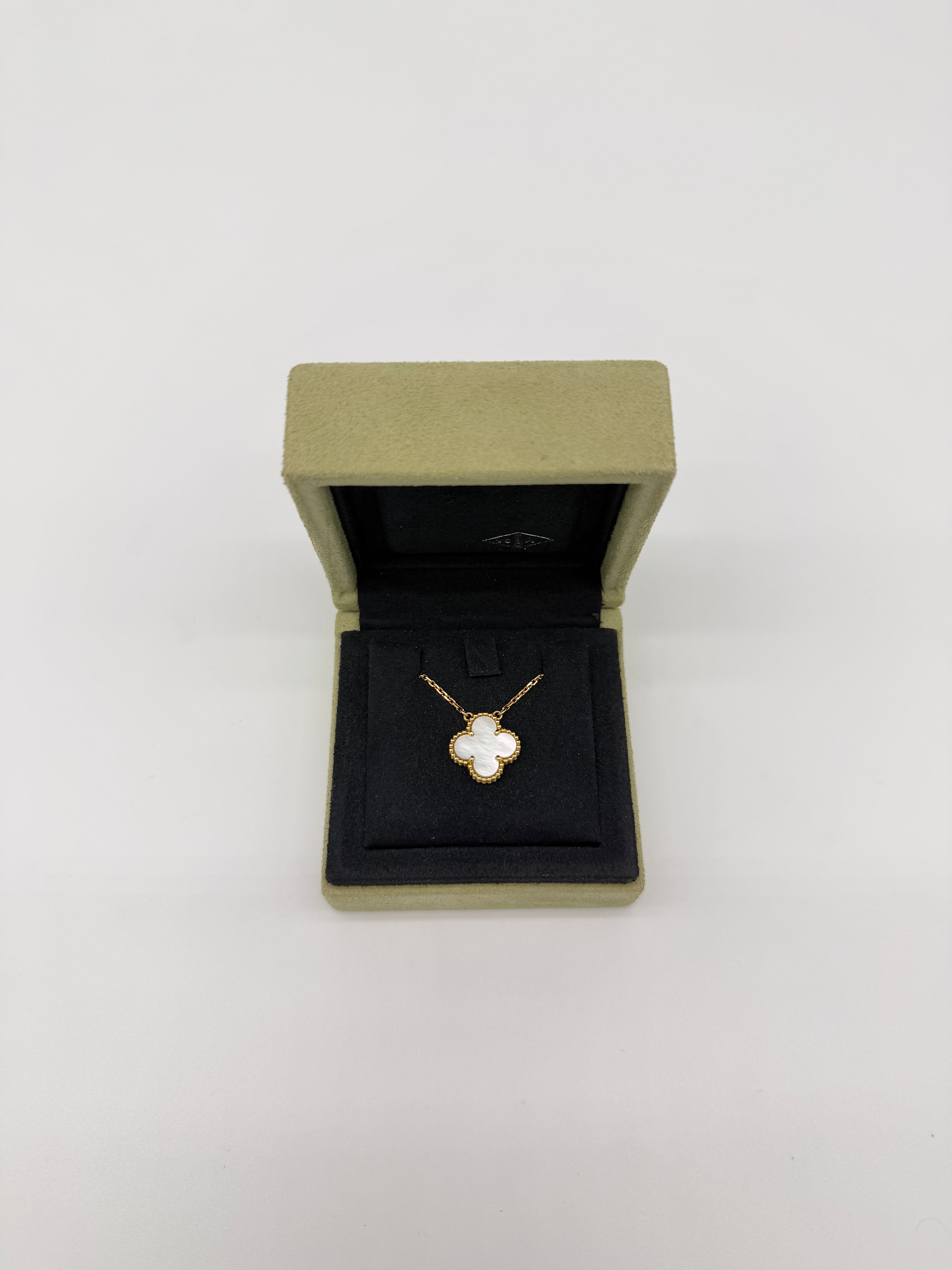 Van Cleef & Arpels Vintage Alhambra Mother Of Pearl Necklace