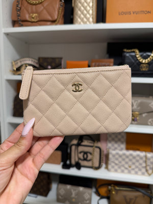 Chanel Beige Caviar Mini O Case