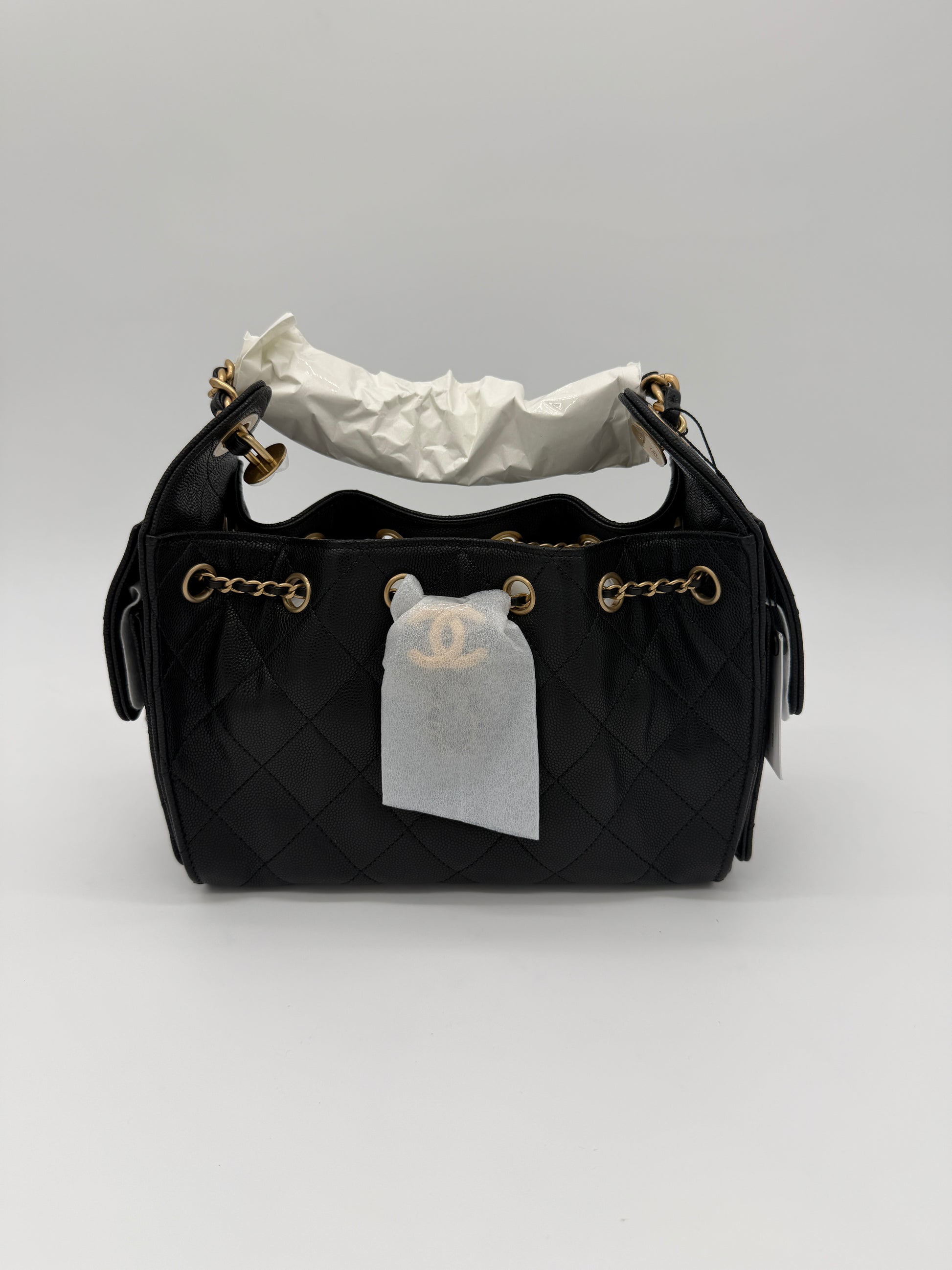 Chanel 25 Mini Black Caviar GHW
